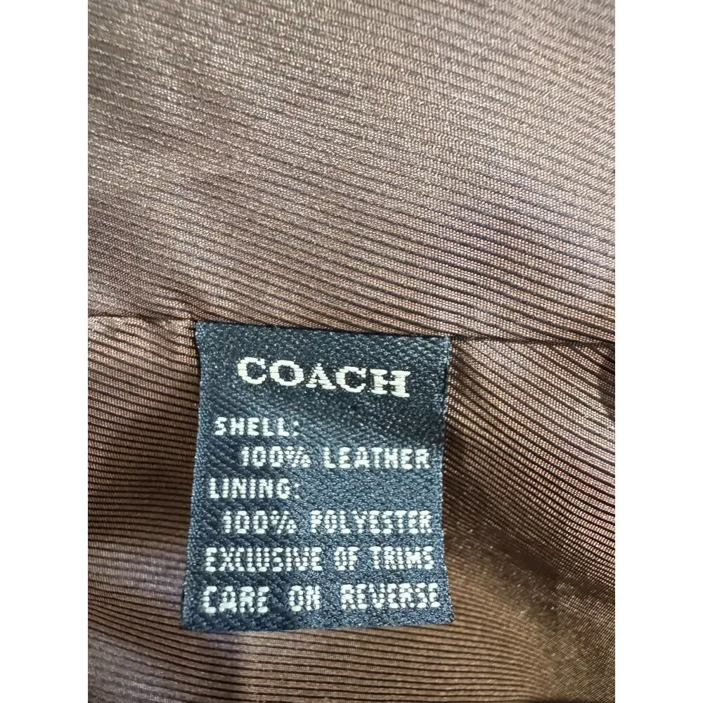 Vintage Y2K Coach 1941 Line Burgundy Leather Classic Button Front Jacket Sz M